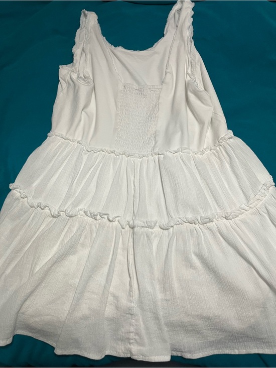 Pants - Girls White Tiered Summer Dress
